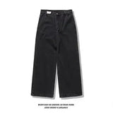 Shopmocho American Hip Hop Retro Gothic Print Jeans Women Y2K New Street Selling Fashion Loose Straight Wide Leg Pants Unisex Joker Jeans