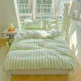 SHOPMOCHO Ins Bedding Set with Pillowcase bed sheet Single Full Size Bed Linen Duvet Cover Set Queen/King Double Comforter Cover