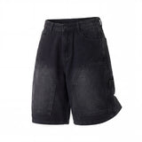 SHOPMOCHO Mens Shorts Denim Shorts Summer Loose Straight Fit Casual Five Inch Inseam Trendy Streetwear