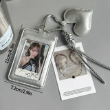 SHOPMOCHO Ins Cat Photo Card Holder Kpop Photo Card Display Pendant Student ID Card Protective Cover Kpop Supplies