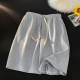 Shopmocho Waffle shorts men's summer thin new loose casual sports fashion brand beach American five-point pants