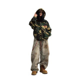 Shopmocho Washed And Old Design Jeans, Gender-free Heavy Industry, Dirty Wash Wide-leg Loose Scimitar Pants 2025