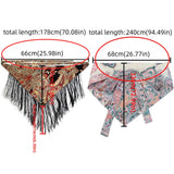Shopmocho Chinese Style Ethnic Triangular Waistband Embroidered Printing Tassel Floral Triangular Belt Jeans Decor Clothing Accessories