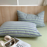 SHOPMOCHO 100 Cotton Pillowcase 2 PCS Colorful Stripe Pillow Case Bedding Black Pillow Cover Envelope Pillow Case Cover Nordic Sling