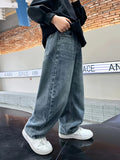 SHOPMOCHO Boy's jeans, boy's all-season loose trendy jeans, street casual hip-hop pants, festival-style pants