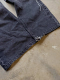SHOPMOCHO Leopard print hem jeans 2000s American casual jeans high waist straight wide leg jeans Harajuku retro women's clothing