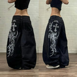 SHOPMOCHO 2026 American New Fashion Star Pattern Embroidery Old Jeans Women Y2K Gothic Hip-hop Casual Joker Straight Wide-leg Trousers