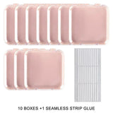 Shopmocho 10PCS Press-On Nail Storage Acrylic Boxes with Adhesive Sheets Transparent Clear Nail Boxes Jewelry Storage Tool&Accessories