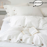 SHOPMOCHO 3pcs  100% cotton bedding set Double Duvet Cover Set 220x240 Solid Twist Cotton King Size Bedding Set Quilt Cover Set