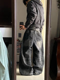 SHOPMOCHO American Vintage New Pattern Printing Black Baggy Jeans Men Y2K Gothic Harajuku Hip Hop Popular Casual Joker Wide-leg Pants