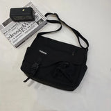 Shopmocho Japanese Simple Messenger Bag Student Nylon Waterproof Canvas Handbag Shoulder Crossbody Bags for Women Men Satchels Bolsas