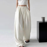 SHOPMOCHO-Baggy Sweatpants for Women Wide Pants Casual Women's Pants Korean Style High Waisted Sweatpants Woman Trousers Summer Ice Silk