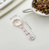 Shopmocho Cute Smiling Spoons Ceramic Ice Cream Spooon Irregular Hand Painted Dessert Breakfast Spoon Home Kitchen Tableware Accessories