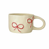 Shopmocho Bow shaped mug for girls with high looks, home ceramic water cup