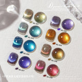 Shopmocho Blue Crystal Magnet Cat's Eye Gel Reflective Laser Reflective Semi Permanent UV LED Gel Polish 8ml Nail Art Varnishes