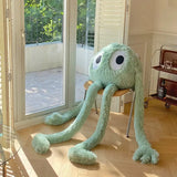 SHOPMOCHO Huge Cute Black Briquettes Octopus Plush Toy Stuffed Long Legs Octopus Doll Plush Animal Pillow Creative Gift Kawaii Room Decor