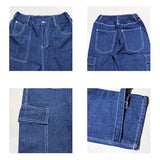 SHOPMOCHO Men Jeans Wide Leg Denim pants Loose Straight Baggy Men's Jeans hip hop Streetwear Skateboard Neutral denim Trousers Cargo jeans