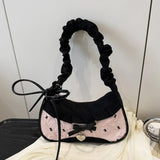 Shopmocho Fashion Grid Mini Handbags Adjustable Shoulder strap Korean Hand-held Commuting bag Single-shoulder Crossbody bag Underarm pouch