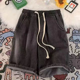 Shopmocho 2025 New Summer Shorts Jeans Men Denim Pants Stretch Dark Blue Fashion Design Men's Jeans Slim Straight Male Short Jeans Hombre