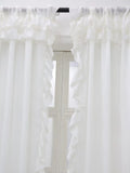 SHOPMOCHO White Smooth Velvet Double Hat Curtains, Decoration For Living Room And Bedroom Windows, White Curtains For Weddings, Gatherings