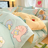 SHOPMOCHO 100% Cotton Printed Duvet Cover Single Piece Fresh Style Bedding Cover Soft Breathable Quilt Cover for Bedroom