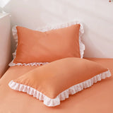 SHOPMOCHO Princess Pillowcases With Ruffles Multiple Sizes Pillow Cover Comfortable Pillow Case For Adults Kids