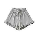 Shopmocho 2025 New Summer Ruffled Shorts Fashion Women Y2K Solid Higt Waist Comfortable Loose Short Pants Casual Streetwear Chic Clothing