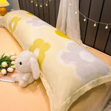 SHOPMOCHO 100% Cotton Pillow Cover Comfortable Pillow Case 90/120/150/180cm Long Bedside Cushion Cover Sweet Girl Pillow Covers Decorative