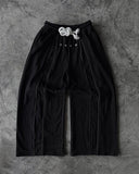 Shopmocho Casual versatile fashion trend personalized fashion street loose black rock Wide Leg Men Korean  Trousers  Streetwear pants