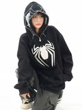 SHOPMOCHO Oversized Y2k Spider Hoodies Men Streetwear Autumn Winter Jackets Plush Embroidery Women Sweatshirt Unisex Kakazzy Hoddies