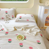 SHOPMOCHO Winter Cartoon Printed Lamb Wool Blanket Thick and Warm Coral Fleece Blanket for Office Napping Fluffy Soft Plush Bedspread