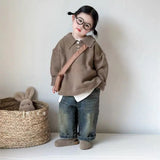SHOPMOCHO Kids Wide Leg Pants New 2025 Spring Autumn Fashion Korean Casual Baggy Simple Style Jeans