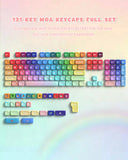 SHOPMOCHO Pink Cat Dye Sublimation PBT Keycaps 136 Keys MOA Profile Keyboard Keycaps for Cherry Gateron MX Switches Mechanical Keyboards