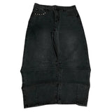 SHOPMOCHO Washed Black Baggy Men Monster Tooth Embroidery Jeans Pocket Wide Leg Denim Pants Y2k Streetwear Hip Hop Loose Trousers Unisex