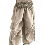 Shopmocho Designer Layering Cargo Pants Women Summer Lightweight Quick-Dry Jazz Dance Trousers Baggy Paratrooper Streetwear Wide Leg Pants
