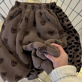 SHOPMOCHOBaby Plush Pants Velvet Autumn Winter Boy's Thick Sweatpants Kids Girls Cartoon Trousers Children's Warm Pants Trend