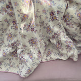 SHOPMOCHO 3/4Pcs Korean Princess Style Floral Ruffles Bedding Set Skin-friendly Soft Duvet Cover Set Bed Sheet Or Bed Skirt Pillowcases
