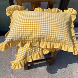 SHOPMOCHO Classic Plaid Pillowcase Cotton Japanese Simple Four-season One Pair Pillow Covers Decorative Bedding Textile Pillow Protector