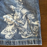 SHOPMOCHO Men Denim Shorts Comfortable for Summer Premium Design Prints Plus Size Loose Street Americana Trunks Casual Style Skateboarding