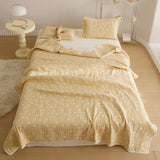 SHOPMOCHO Pure Cotton Three-layer Yarn Fabric Children Summer Blanket Spring Soft Skin Friendly Quilt Air Conditioner Comforter Adult Kid
