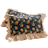 SHOPMOCHO 1 Piece Ins Romantic Pillowcase Princess Ruffle Pillow Cover Cotton Cloth Print Pillow Case Floral Design Cushion Covers