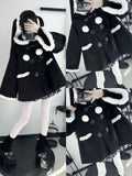 SHOPMOCHO Black Cape Coat Women Winter Loose Hooded Zipper Overcoat Fashion Elegant Casual Gothic Christmas Shawl Clothes