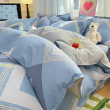 SHOPMOCHO 100% Cotton Printed Duvet Cover Single Piece Fresh Style Bedding Cover Soft Breathable Quilt Cover for Bedroom