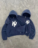 SHOPMOCHO Y2K Harajuku Fashion Letter Pattern Printed Hooded Sweatshirt Hip Hood Casual Loose Men and Women Oversized Zipper Sweatshirt