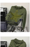 Shopmocho American High Street Retro Men and Women Rascal Handsome Hooded Knitted Sweater Couple Trendy Lazy Style Harajuku Top y2k