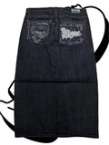 SHOPMOCHO American Fashion Printing Jeans Hip Hop Baggy Cross-legged Jeans Grey Wash Straight Mop Pants Men and Women