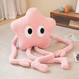 SHOPMOCHO Pink Star Flower Pillow 160cm Stuffed Cute Giant Long-legged Sofa Gift Birthday Cushion Plush