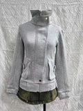 SHOPMOCHO American Hot Girl Subculture Retro Gray Sweatshirt Fashion Vintage Hooded Sweatshirt 2026 Spring And Autumn Women's Jackets