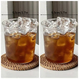 Shopmocho Glass Drinkware Cold Coffee Cups Latte Coffee Glass Iced Juice Milk Water Bottle Aesthetic Cup Wine Cocktail Glass כוסות לקפה קר