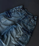 SHOPMOCHO Streetwear Fashion New Multi-pocket Washed Baggy Jeans Men And Women Y2K Hip Hop Harajuku Casual Gothic High Waist Wide Trousers